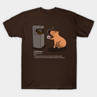 Coffeebara Cute Coffee Lover Capybara Gift For Capybara And Coffee Lovers T-Shirt